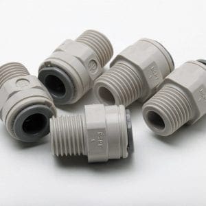 Fitting - 1/4 BSP x 5/16 str. Qty 5