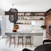 Billi XL Matte White in white and timber kitchen