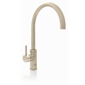 Mixer Tap - Round Gooseneck - Stand-Alone -  Platinum