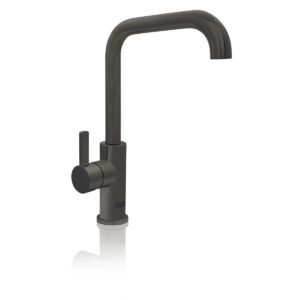 Mixer Tap - Square Gooseneck - Stand-Alone - Gun Metal Grey